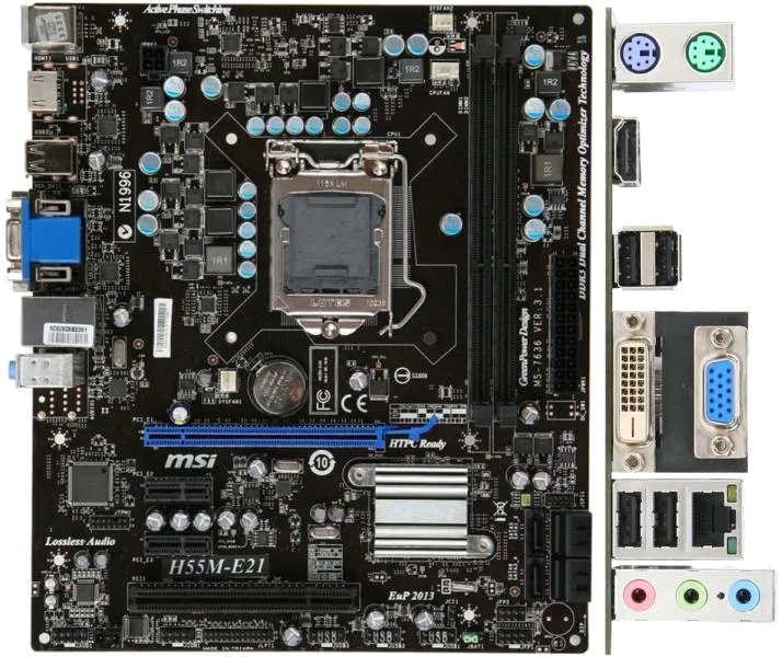 материнской платы MSI H55M-E21